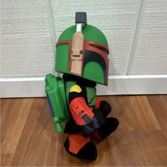 Mattel Star Wars Boba Fett Plush Stuffed Animal Medium 2021 Surface Washable - Picture 6 of 8